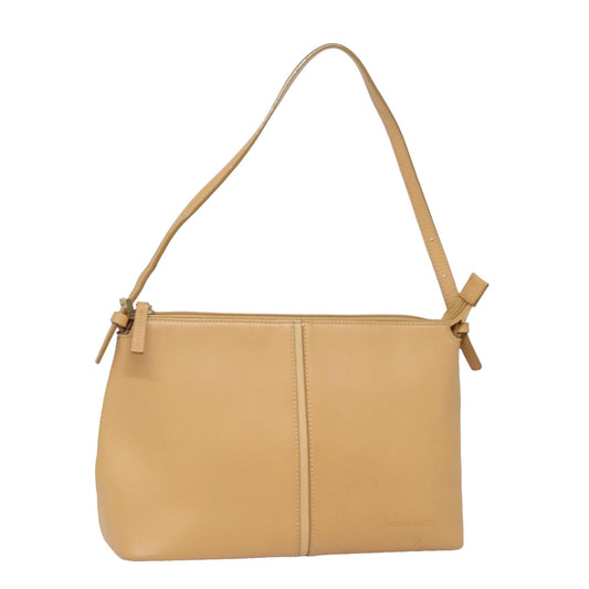 Burberry Auth Leather Beige Shoulder Bag