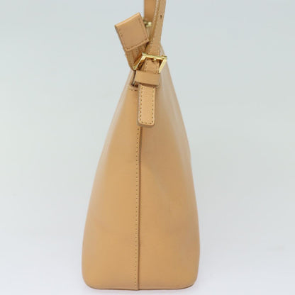 Burberry Auth Leather Beige Shoulder Bag
