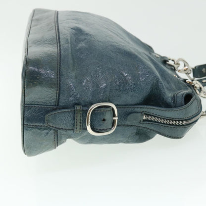 Luxury CELINE Shoulder Bag Leather Blue ar10025B