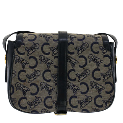 Luxury CELINE C Macadam Canvas Shoulder Bag Navy ar10062