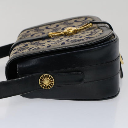 Luxury CELINE C Macadam Canvas Shoulder Bag Navy ar10062