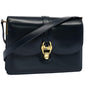 Luxury CELINE Horse Carriage Shoulder Bag Leather Navy ar10323