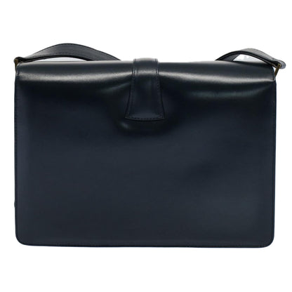 Luxury CELINE Horse Carriage Shoulder Bag Leather Navy ar10323