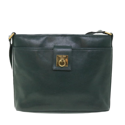 Luxury CELINE Shoulder Bag Leather Green ar10370B