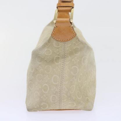 Luxury CELINE C Macadam Canvas Shoulder Bag Beige ar10626B