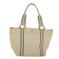 Burberry Label Auth Canvas Beige Tote Bag