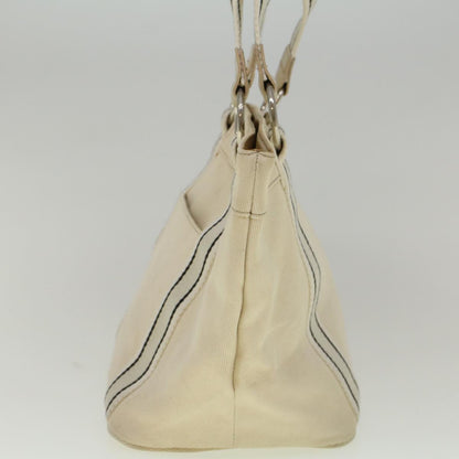 Burberry Label Auth Canvas Beige Tote Bag