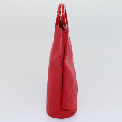 Luxury CELINE Circle Hand Bag Nylon Red ar10732