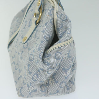 Luxury CELINE Paris Macadam Canvas Hand Bag Blue ar11152B