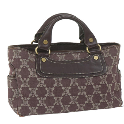 Luxury CELINE Paris Macadam Canvas Boogie Hand Bag Brown ar11308