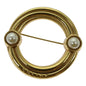 Luxury CELINE Circle Brooch metal Gold  ar11594B