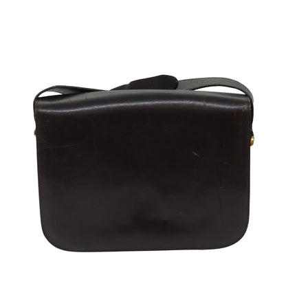 Luxury CELINE Shoulder Bag Leather Brown ar11623B