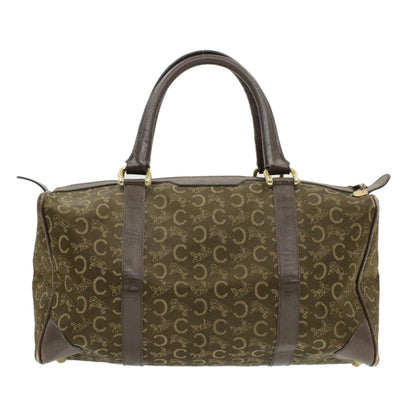 Luxury CELINE C Macadam Horse Carriage Canvas Hand Bag Brown ar2957
