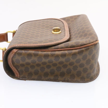 Luxury CELINE Macadam Canvas Hand Bag Brown ar5139