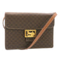 Luxury CELINE Horse Carriage Macadam Canvas Shoulder Bag Brown ar6197