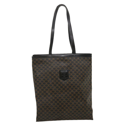 Luxury CELINE Macadam Canvas Tote Bag PVC Leather Black Brown ar6808