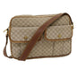 Luxury CELINE Macadam Canvas Shoulder Bag Beige Brown ar7069