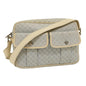 Luxury CELINE Macadam Canvas Shoulder Bag Light Blue ar7070