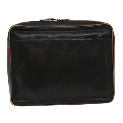 Luxury CELINE Clutch Bag Leather Black ar7220