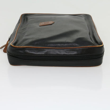 Luxury CELINE Clutch Bag Leather Black ar7220