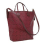 Luxury CELINE Sulky Line Hand Bag PVC Leather 2way Red ar8225