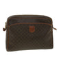 Luxury CELINE Macadam Canvas Clutch Bag PVC Leather Brown ar8568