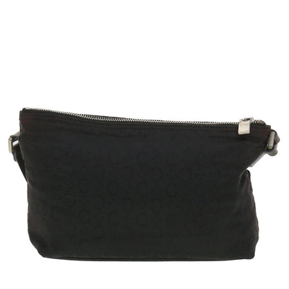 Luxury CELINE C Macadam Canvas Shoulder Bag Black ar9020