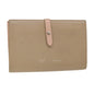 Luxury CELINE Large Strap Wallet Leather Beige  ar9727B