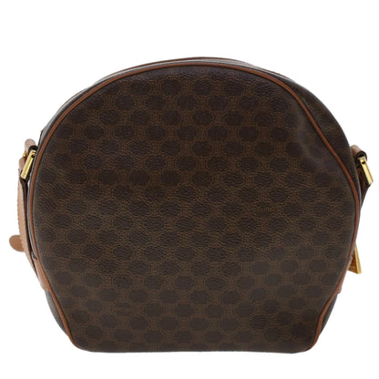 Luxury CELINE Macadam Canvas Shoulder Bag PVC Leather Brown ar9832