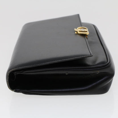 Luxury CELINE Shoulder Bag Leather Black ar9833