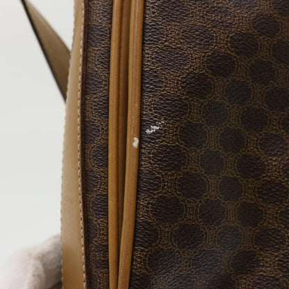 Luxury CELINE Macadam Canvas Shoulder Bag PVC Leather Brown ar9883B