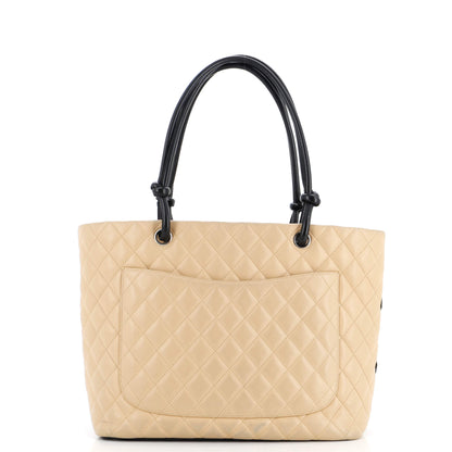 Chanel Cambon Tote Quilted Leather Large Rovelle Bags