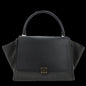 CELINE Handbag Leather, Wool black Trapeze Women