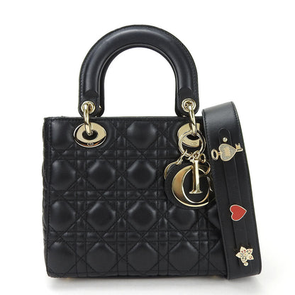 Dior Handbag lambskin black Canage Lady Dior Women Rovelle Bags