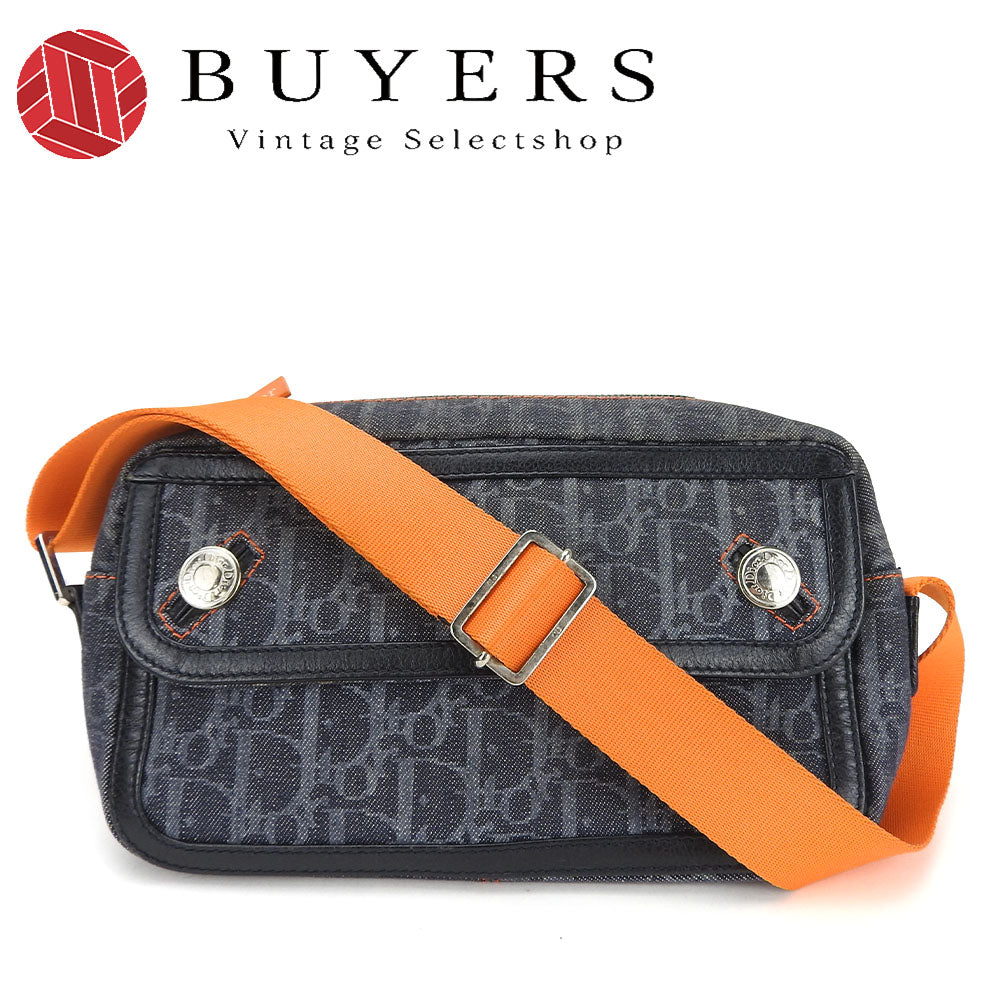 Dior Shoulder Bag BLD44175 Denim canvas, leather Navy Flight line Trotter Women(Unisex) Rovelle Bags