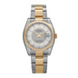 Stainless Steel 18K Yellow Gold 36mm Oyster Perpetual Datejust Watch Silver 116203