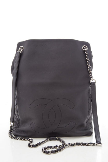Chanel Black Lambskin CC Backpack Rovelle Bags
