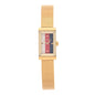 Stainless Steel Mother of Pearl 14mm Web G-Frame Mesh Quartz Watch Gold