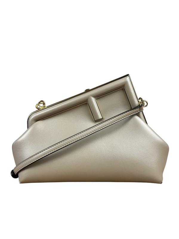 Fendi First Nappa Leather Sand Shoulder Bag Rovelle Bags