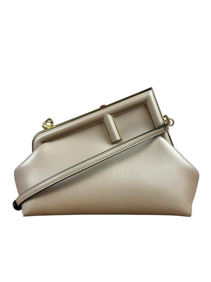 Fendi First Nappa Leather Sand Shoulder Bag Rovelle Bags