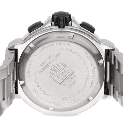 Stainless Steel 41mm Formula 1 Indy 500 Chronograph Quartz Watch Black CAC111A