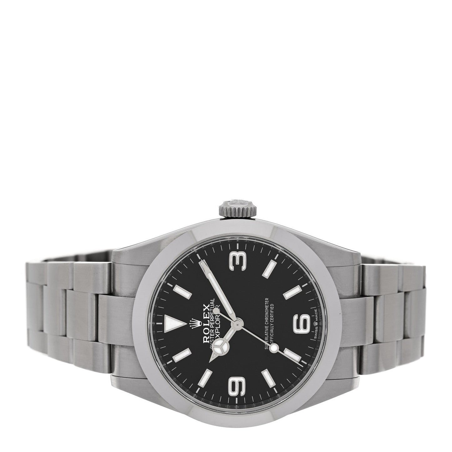 Stainless Steel 40mm Oyster Perpetual Explorer Watch Black 224270 Black