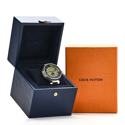 Stainless Steel Rubber 44mm Tambour Street Diver Automatic Watch Urban Green
