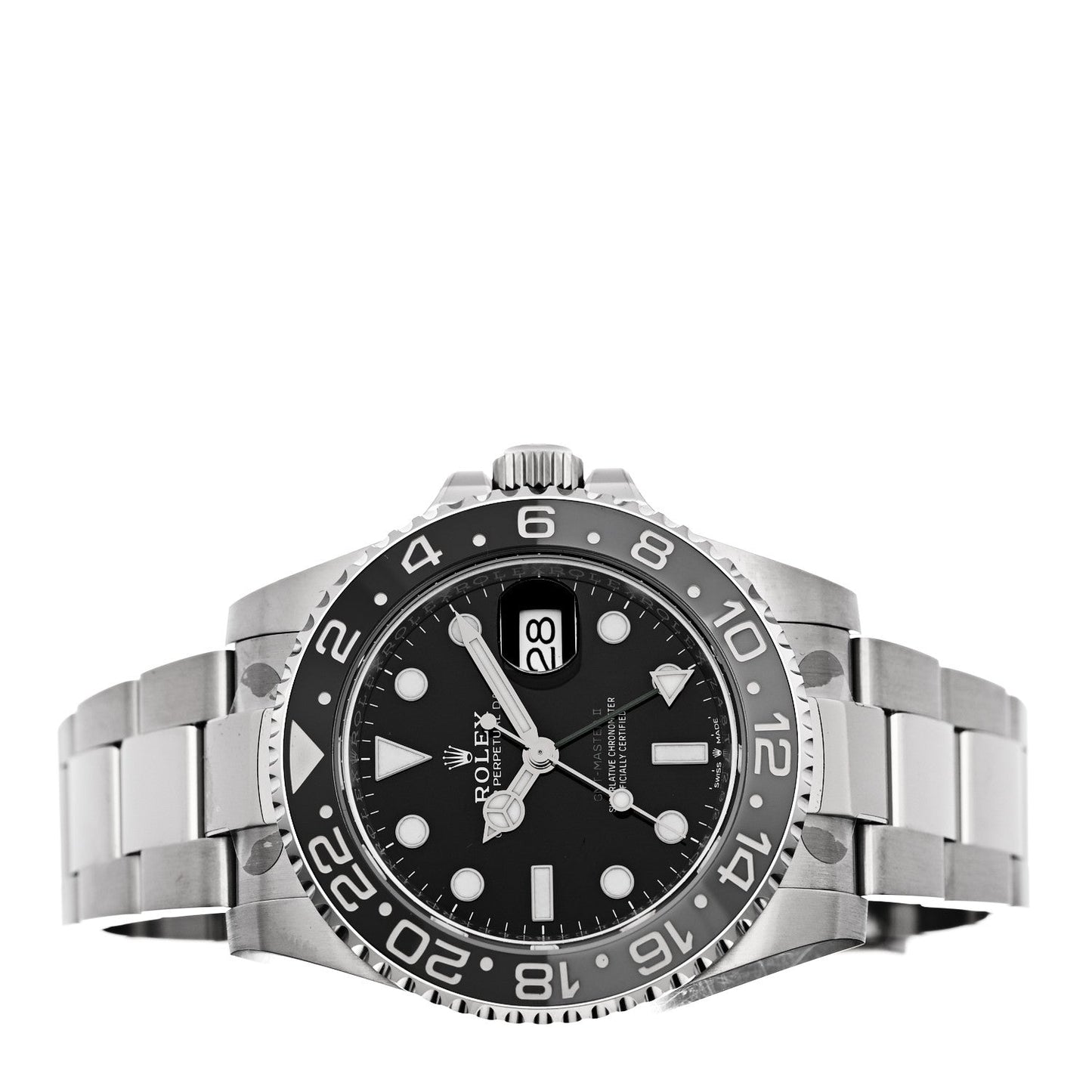 Stainless Steel 40mm Oyster Perpetual Date GMT Master II Bruce Wayne Watch Black 126710GRNR