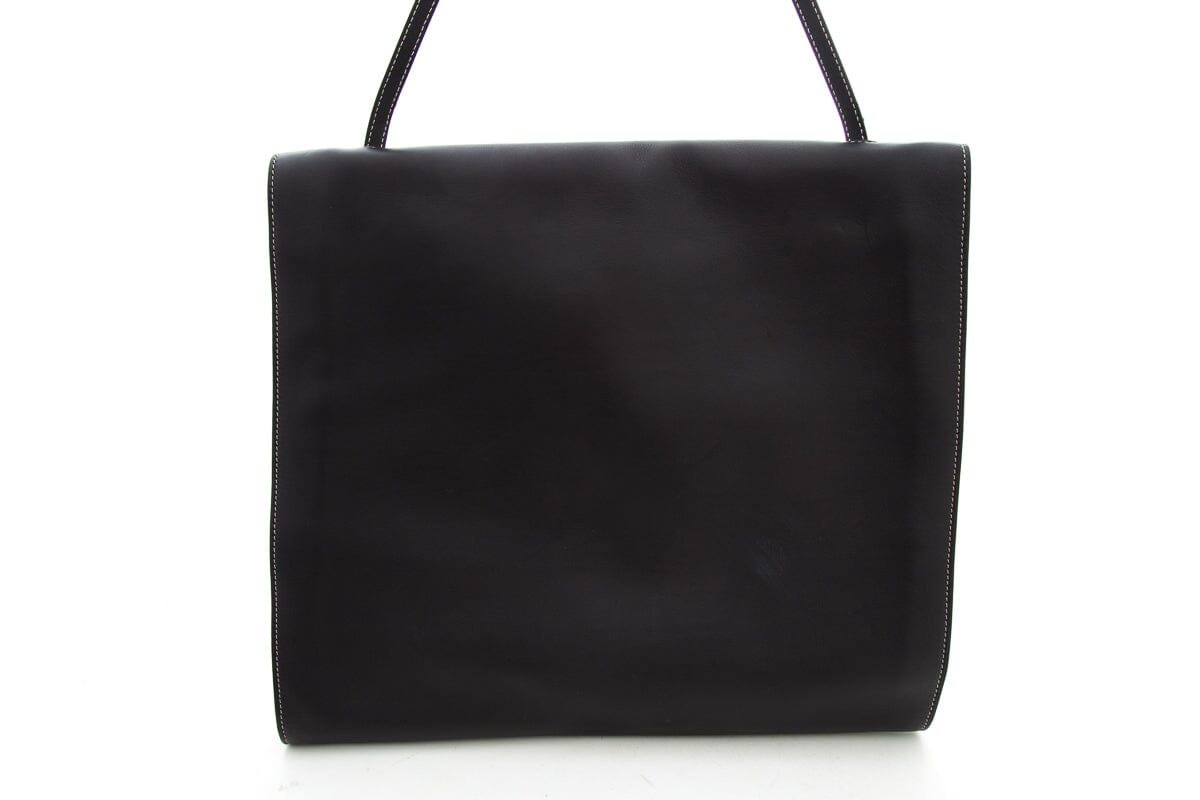 Burberry Large Fold Leather Black Handbag