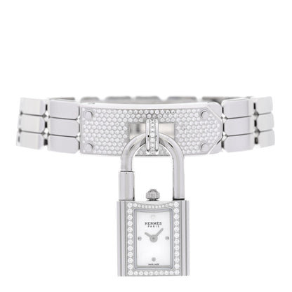 Stainless Steel Diamond Pave 16mm Kelly Quartz Watch