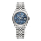 Stainless Steel 18K White Gold Diamond 31mm Oyster Perpetual Datejust Watch Azzurro Blue Floral 278274
