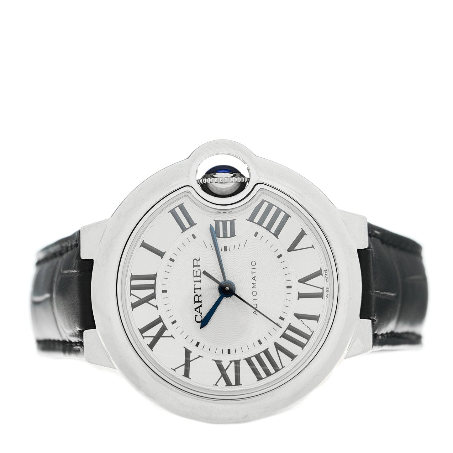 Stainless Steel Alligator 33mm Ballon Bleu De Cartier Automatic Watch