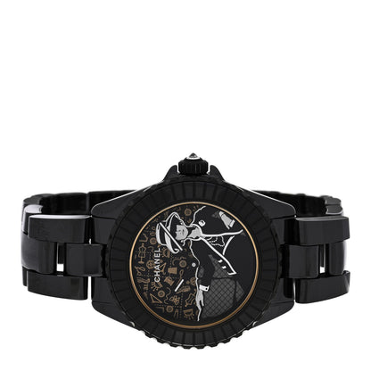 Stainless Steel Ceramic 38mm J12 Limited Edition Mademoiselle Couture Automatic Watch Black