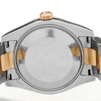 Stainless Steel 18K Everose Gold Diamond 31mm Oyster Perpetual Datejust Watch Chocolate Roman 178341
